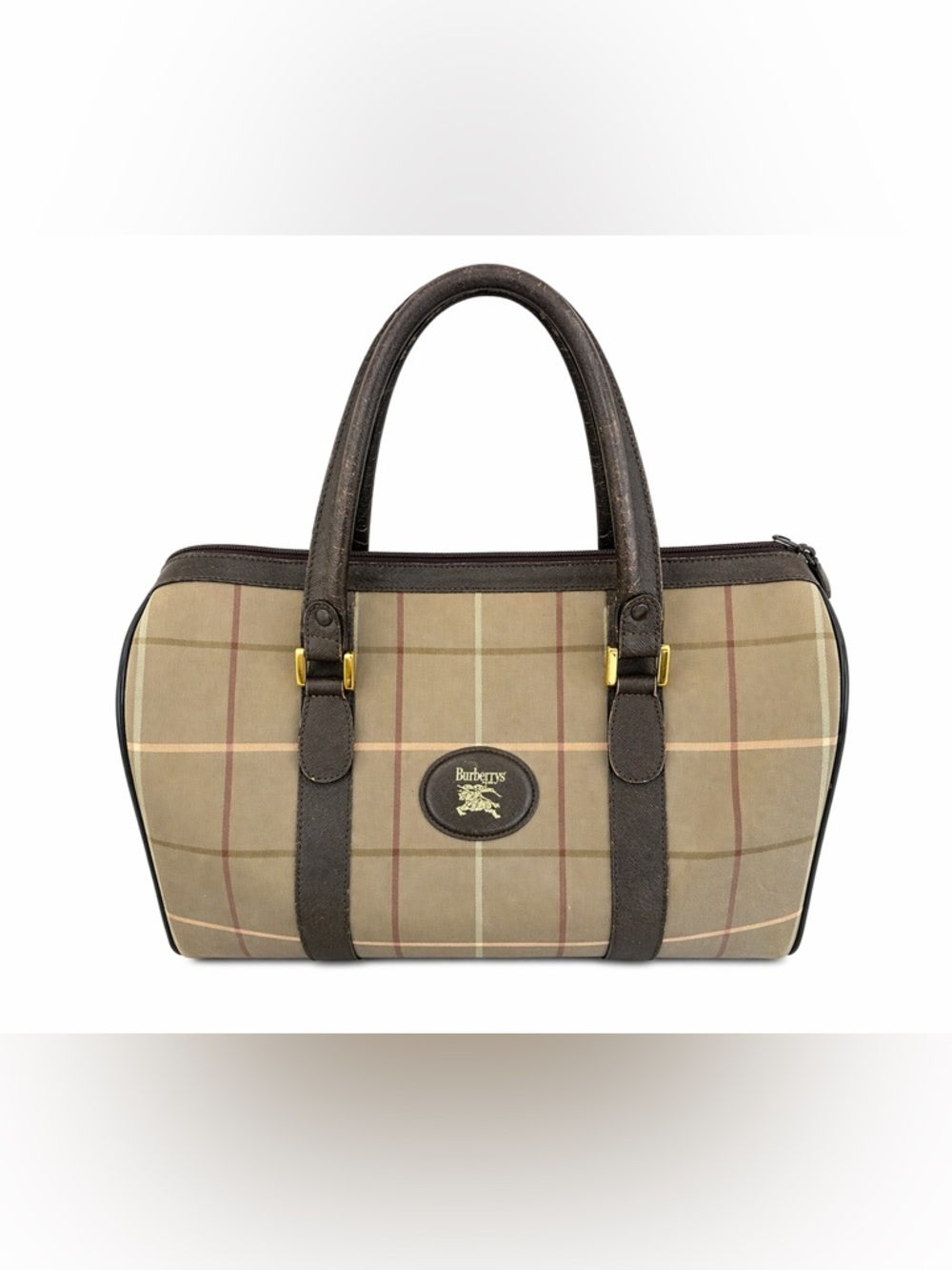Burberry Vintage with COA Nova Check Top Handle Bag